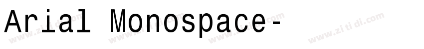 Arial Monospace字体转换